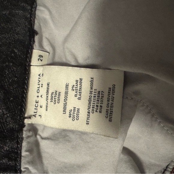 Alice + Olivia Anders Low Rise Faded Wide Leg Jeans - Picture 7 of 8